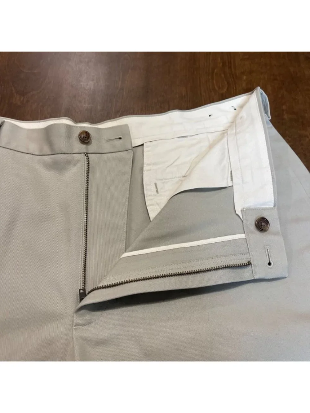 Brooks Brothers 346 Advantage Short Khaki Men's Size 38 Flat Front 9